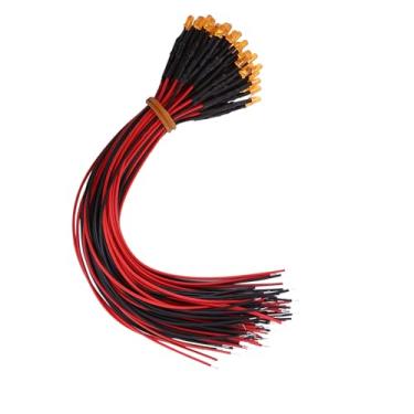 Imagem de 50pcs pré -conectados DC12V Diodos LED Difusos Multi Cores Leves 3/5/10mm para Hobby Carco de Carro Brinquedos (Laranja (#2))