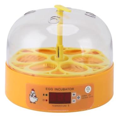 Imagem de Incubadora de Ovos, 6 Ovos de Conversão Automática Eletrônicos Controle Umidade Portátil Display (Plugue da UE 110-220V)
