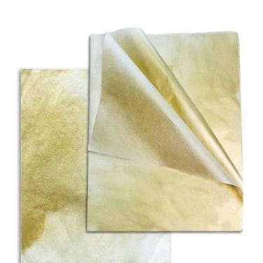 Imagem de TTLLQQ 40 Folhas, 20" X 26", Tamanho Grande, Em Degradê Dourado, Estilo Branco, Papel De Seda Impresso Para Presente, Casamentos, Festas Aniversário, Decorações Festa, Embrulhos, Artesanato, Sacolas