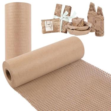 Imagem de Aimyoo Rolo De Embalagem Papel Honeycomb Para Mudança, 30 Cm X 39 M, Com Amortecimento Bolhas Recicladas, Suprimentos Envio Ecológicos Itens Frágeis Vidro
