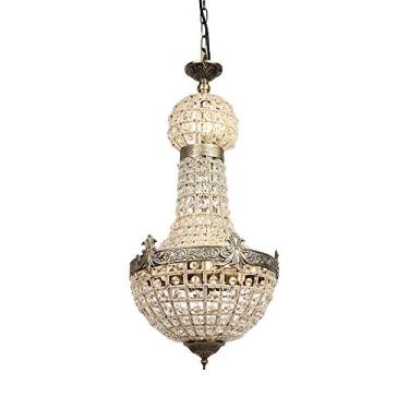 Imagem de Newrays Retro vintage encantador estilo império real led lustre de cristal moderno g9 lâmpadas incluídas para hotel igreja sala estar