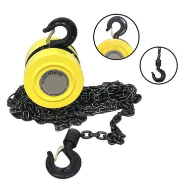 Imagem de Talha Manual 1 Tonelada 1000 kg com Corrente 5 Metros Elevação Importway Iwtm-1T5m