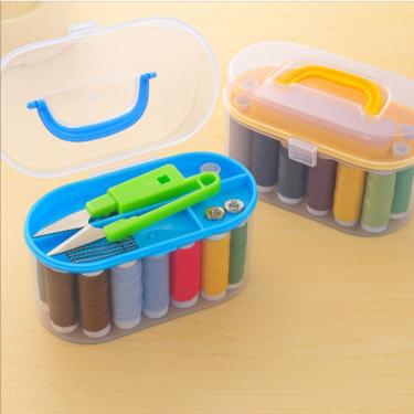 Imagem de Kit de Costura Mini Maleta Viagem Estojo Agulha Linha