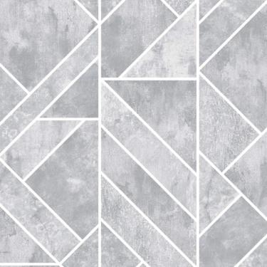 Imagem de Papel De Parede Colorkey Geométrico Bege E Prata Col1002