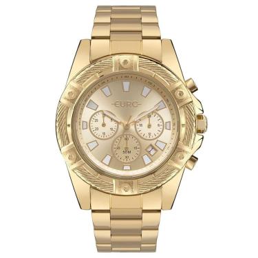 Imagem de Relógio Euro Feminino Big Case Dourado - Eujs25ag-4d
