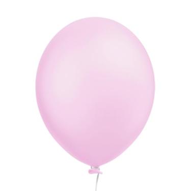 Imagem de Balão Colorido Tamanho 9 Liso Bexiga Aniversário 50un Festa (Rosa)