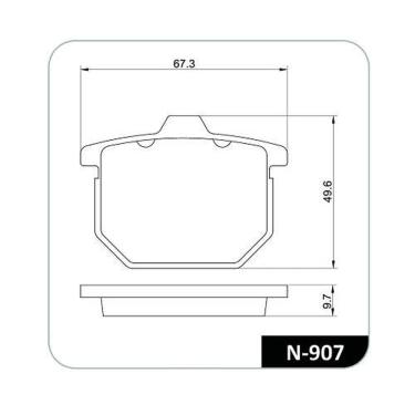 Imagem de Pastilha De Freio - Cb 400 Ii 1982 A 1986 / Cb 750 F 1977 A 1980 / Cb 750 Ss 1977 A 1979 / Cbx 1000 1977 A 1980 / Gl 1000 K3 1978 A 1979 - N907