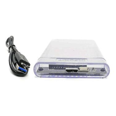 Imagem de Gaveta Case Hd Externo Transparente Sata 2.5 Usb 3.0 6Gbps