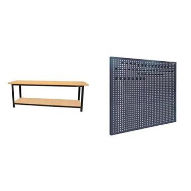 Imagem de Conjunto de Organização Profissional 1 Bancada Aberta 200cm 1 Painel p