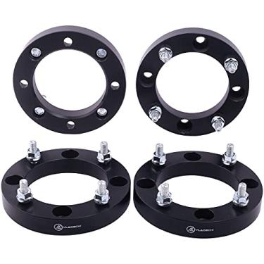 Imagem de VLAOSCHI Espaçadores de roda quadriciclo 4x137 forjados pretos de 2,5 cm com pinos de 12 x 1,5 compatíveis com Honda Can-Am 4 Lug para 2019-2022 Talon 1000R 1000X | 2016-2022 Pioneer 1000 | 2017-2022