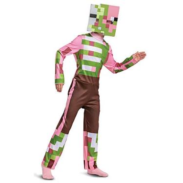 Imagem de Minecraft Costume Zombie Pigman Outfit for Kids, Halloween Minecraft Costumes, Classic Size Medium (7-8) Multicolored