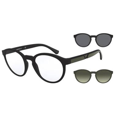 Imagem de Armação De Óculos Clip On Empório Armani Ea4152 5042-1w - Verde Militar