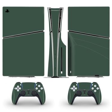 Imagem de Skin Sticker Compatible with PS5 Slim Disc Console and Controller, Protective Vinyl Decal Game Accesorries Cover Wrap (Green)