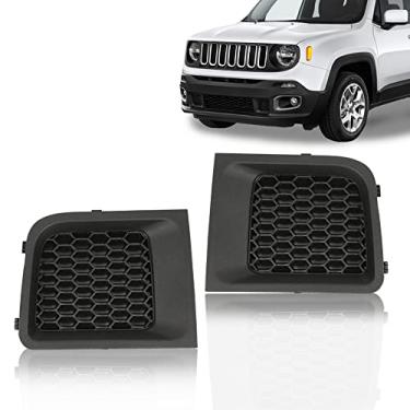 Imagem de PIT66 Bumper Cover Grille, Compatible with 15-17 Jeep Renegade Front Left & Right Black