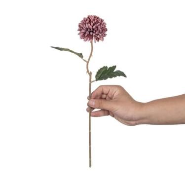 Imagem de Flores artificiais, bola de seda, crisântemo, buquê de noiva, casa, ar livre, jardim, quintal, festival (2 peças/4)