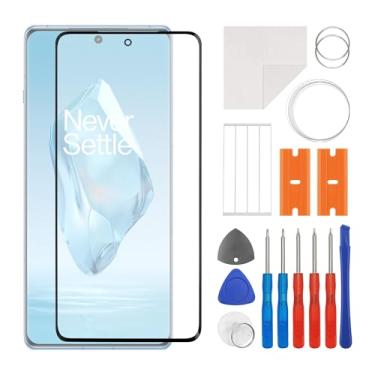 Imagem de SWARK Nova substituição de lente do painel externo de vidro frontal + OCA compatível com 1+12R com kit de reparo atualizado - sem tela LCD e digitalizador sensível ao toque