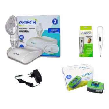 Imagem de Kit Saúde Infantil Pediatrico Com Nebulizador E Inalador + Oximetro Pe