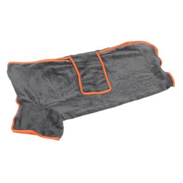 Imagem de Eujgoov Robô de Banho de Cachorro Macio Espessado Cinza Robe de Poliéster de Secagem Rápida para Piscina de Casa, Toalha de Estimação Absorvente Totalmente Embrulhada para Cuidados Com Os Cabelos (Xl)
