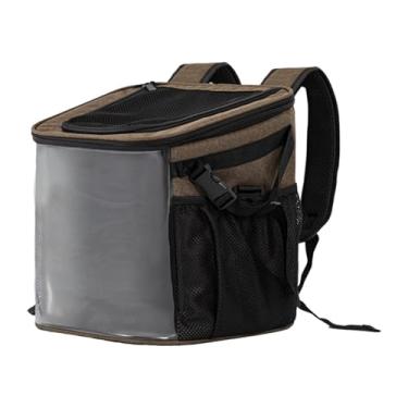 Imagem de IEUDNS Cesta de Transporte para Pets, Suporte para Bicicleta, Transportadora de Cães, Instalação Simples, Material Oxford, Marrom