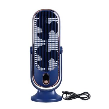 Imagem de YOUTHINK Fã da Torre da Tabela, 5 Engrenagens Portátil USB Plug in Silencioso Motor Sem Escova para Carro para Casa, Operação Silenciosa de Refrigeração, Ideal para Escritórios Quartos (BLUE)