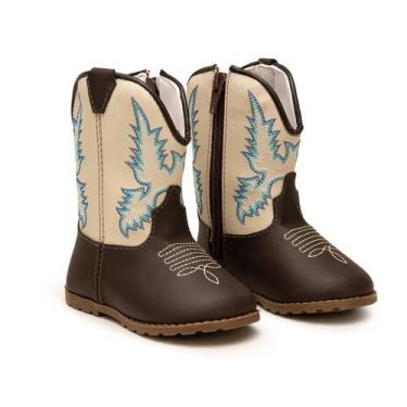 Imagem de Botinha Texana Infantil Sapatinho Bebê Country Macio Confortável Antid