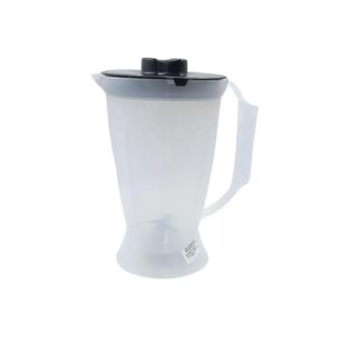 Imagem de Copo Serve P/Liquidificador Britânia Eletronic Filter 600/700/800w (TRANSLÚCIDO TAMPA PRETA)