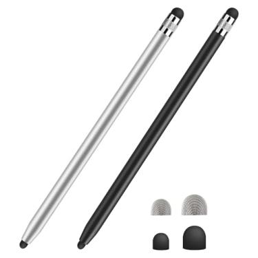 Imagem de Pacote com 2 canetas Stylus para telas sensíveis ao toque, capacitiva de alta sensibilidade, compatível com iPad, iPhone, Samsung, tablets, todos os dispositivos universais com tela sensível ao toque