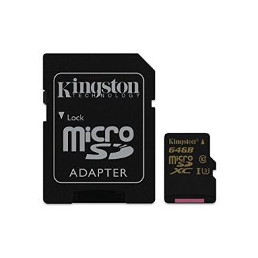 Imagem de Cartao de Memoria Classe 10 Kingston SDCG/64GB Micro SDXC GOLD 64GB UHS-I U3 com Adaptador SD