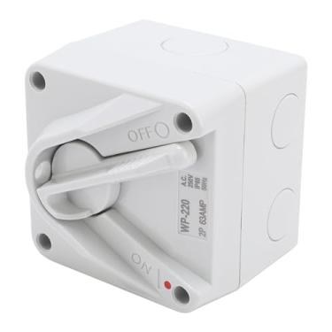 Imagem de Interruptor de desconexão do motor fechado, 2 fases CA 63A IP65 Disjuntor Caixa, Interruptor de isolamento de segurança resistente à prova d'água para gerador, barco e soldagem