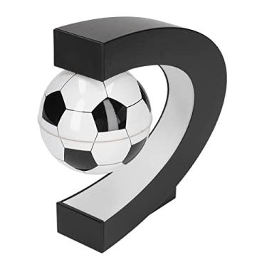 Imagem de Akozon Futebol de Levitação Magnética Com Base de Forma C - Futebol Flutuante para Crianças - Brinquedo de de Baixo Fricção Com Luz LED Decoração de Escritório Exclusiva e Presente de Aniversário