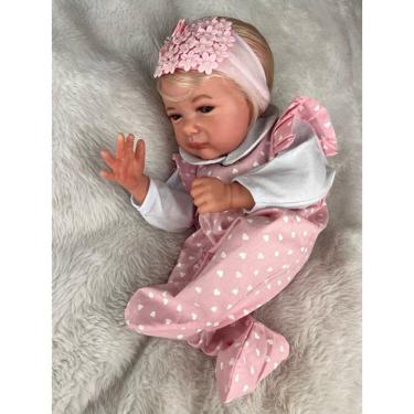 Imagem de Bebê Reborn Menina Fio a Fio Corpo de Silicone Pode Banhar