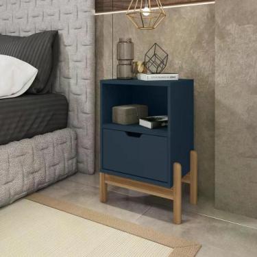 Imagem de Mesa de Cabeceira Antares - Casa D, Azul Cobalto