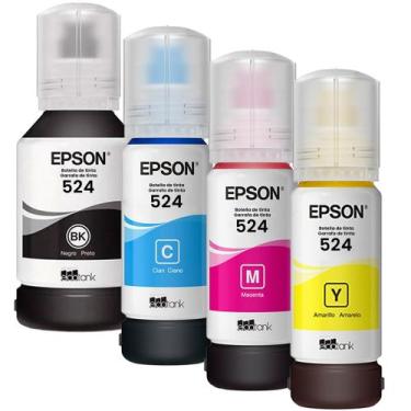 Imagem de Kit Tinta Original T524 L15150 L15160 L6490 - Kit 04 Cores