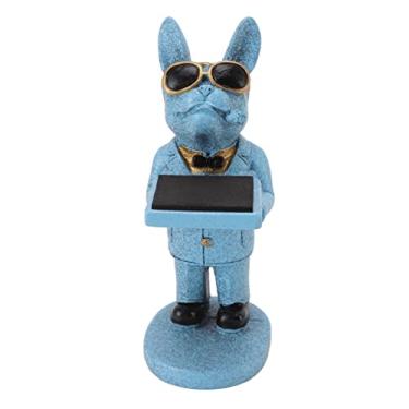 Imagem de Resina Watch Stand Handmade Figurine Modelo Relógio Decorativo Display Stand para Casa (L Lucky Dog)