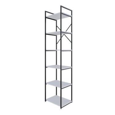 Imagem de Estante Alta C/06 Prateleiras 185x45x33cm Yon Branco Tx/ Branco Tx/
