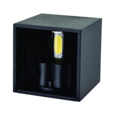 Imagem de Luminária Arandela Mini LED 2W 3000K Facho Ajustável Preta metal - MAK