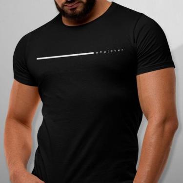 Imagem de Camiseta Masculina Estampada Whatever 100% Algodao Premium - ALPHA WEA