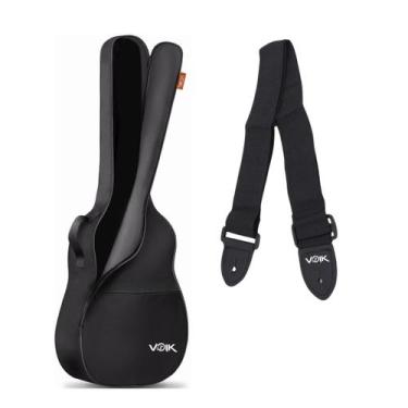 Imagem de Capa Bag Para Violão Voik CV4101P Preta Correia Simples