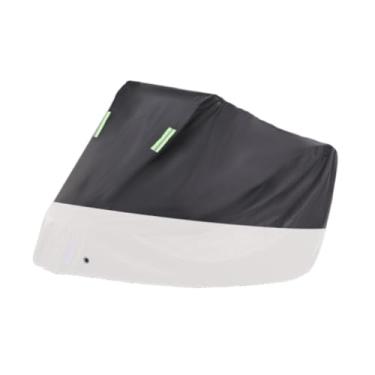 Imagem de Generic Capa protetora para motocicleta, à prova d'água, portátil, proteção solar, poeira, chuva, prática, protetora contra poeira, veículo, Prata Negra