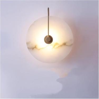 Imagem de Luminárias De Parede Arandela De Parede Moderna Lâmpada De Parede Led De Mármore Moderno Personalidade Abajur De Decoração De Parede Para Casa Luminária Led Compatível Com Decoração De Casa