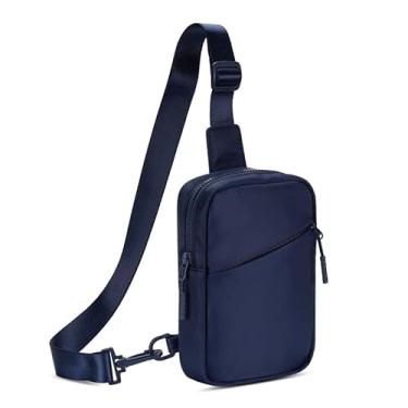 Imagem de Pequena bolsa transversal para homens e mulheres mini bolsa tiracolo moderna casual impermeável bolsa de telefone pochete para viagem esporte corrida
