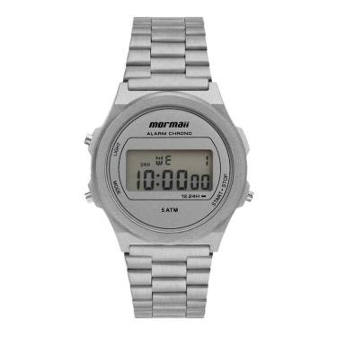 Imagem de Relógio Feminino Mormaii Digital MO13034A/7K - Prata-Feminino