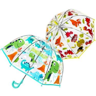 Imagem de Guarda-chuva Clear Dome RONIARE para crianças, pacote com 2 unidades, 