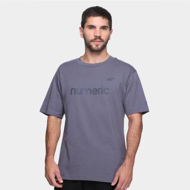 Imagem de Camiseta New Balance Numeric Masculina, Chumbo, P