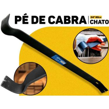 Imagem de Pé De Cabra Chato 60cm 24 Pol Profissional Aço Resistente P/ Obra Marc