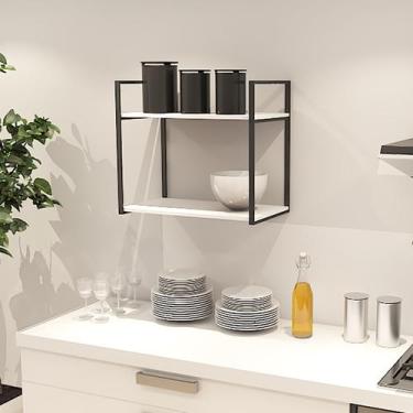 Imagem de Prateleira Industrial Parede ou Suspensa Aço e Madeira 50x40x60cm - Do