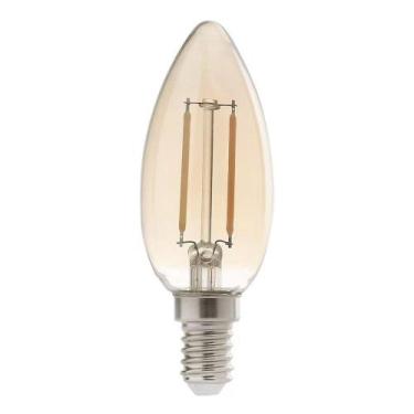 Imagem de Lâmpada Vela Filamento LED E-14 C35 Âmbar 2200K 127V Galaxy