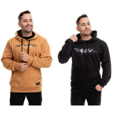Imagem de Kit 2 Casacos Blusas Moletom Peluciado De Frio Top Flero, P