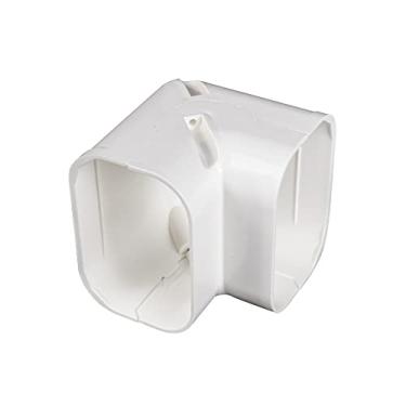 Imagem de GCGOODS Kit de capa decorativa de PVC para acessórios – Cotovelo de 90° de 7 cm de largura para mini condicionadores de ar divididos sem dutos, AC central e bombas de calor