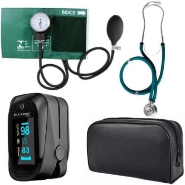 Imagem de Kit Enfermagem Completo Com Medidor De Pressão Estetoscópio Rappaport 